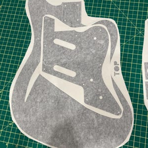 Plantilla de enrutamiento para guitarra Surfcaster de 1994, pegatina de vinilo estilo Charvel imagen 10