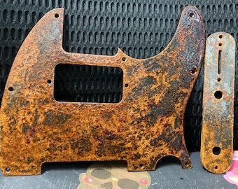 Golpeador de Telecaster de acero oxidado. Humbucker. Incluye placa de control. Acabado brillante. Envío gratuito.
