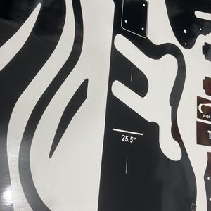 Plantilla de enrutamiento para guitarra Surfcaster de 1994, pegatina de vinilo estilo Charvel imagen 15