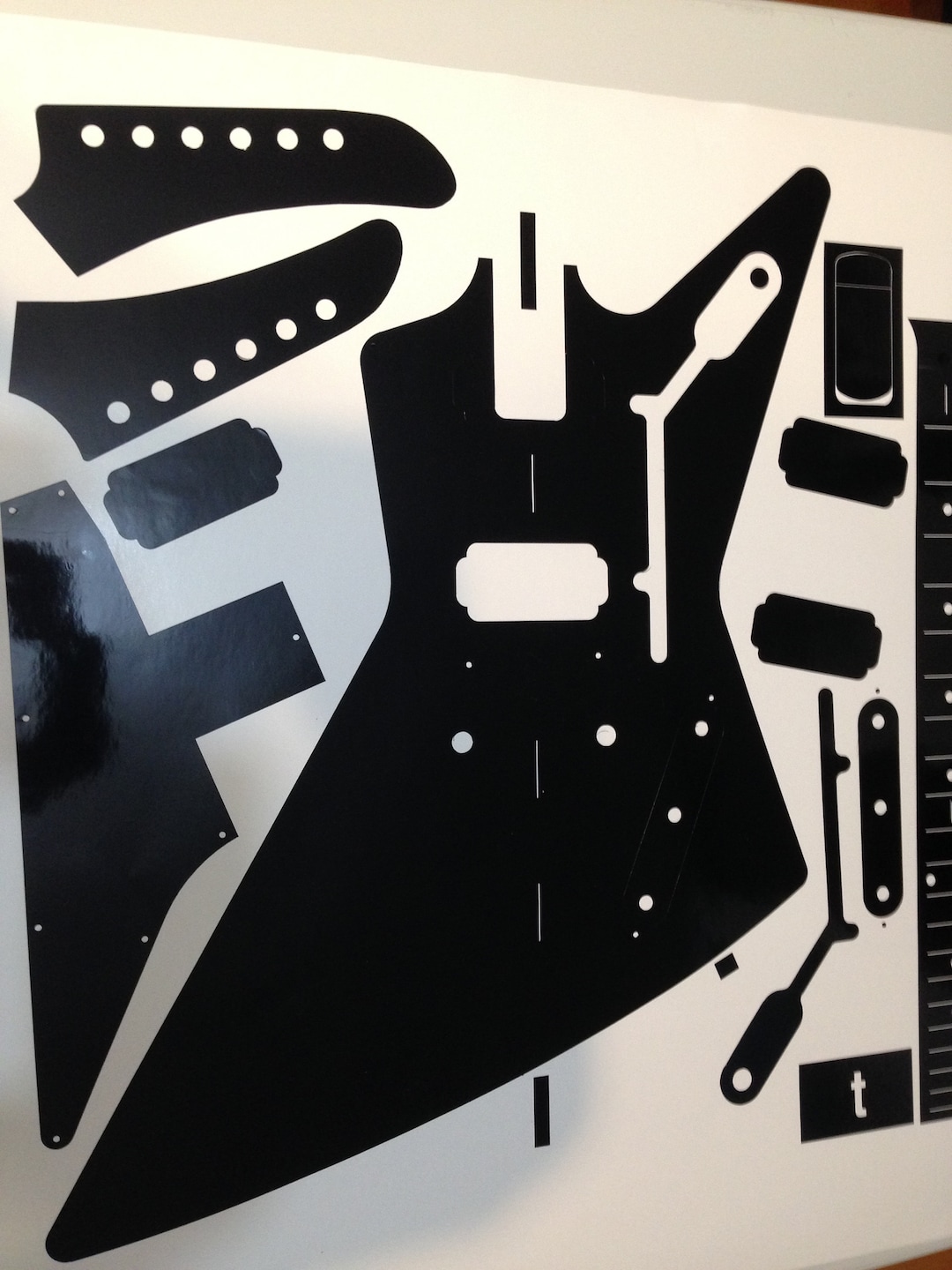 Explorer Guitar Routing Template, Vinyl Sticker - Etsy