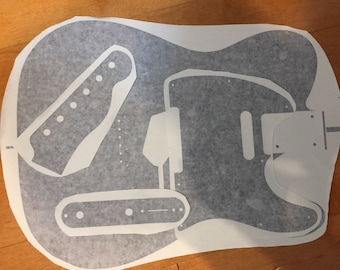 Telecaster 1952 Body Routing Template from vinyl sticker