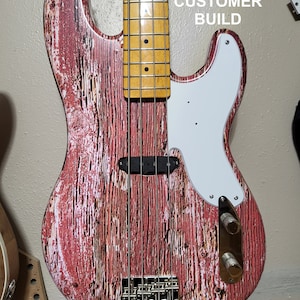 Gibbons red paint guitar wrap. Copy of damaged ZZ top PEELER telecaster. High def print, front /back  Easy apply vinyl. ships free