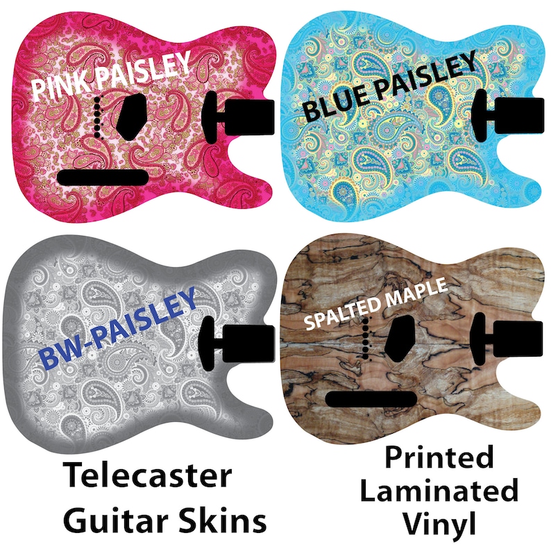 Telecaster guitar wraps. Vinyl skins to change the graphic on Etsy