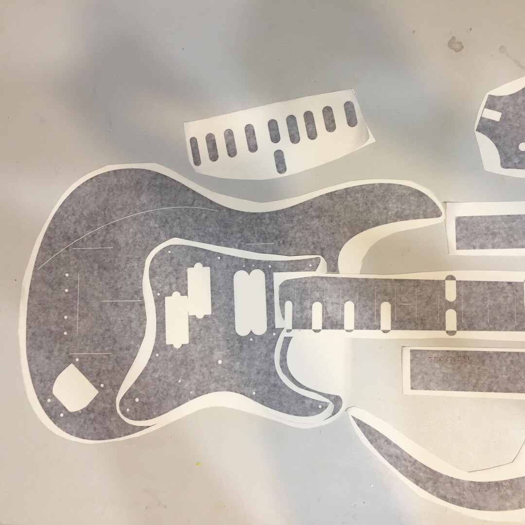 Altitude Bass Routing Template Limited Model Style. Body, Pickguard and ...