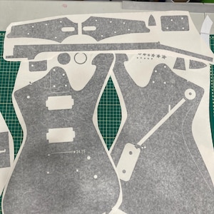 Iceman Guitar Routing Template, 70s Ibanez Style Vinyl Sticker, Luthier Supplies