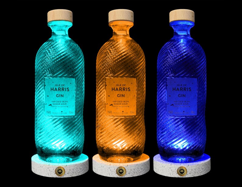 Bar Lighting Scottish Gifts Gin Gifts LED Bottle DiamondLiquorLights Gifts For Men Harris Gin Multicolour LED Bottle Lamp Bar Gifts