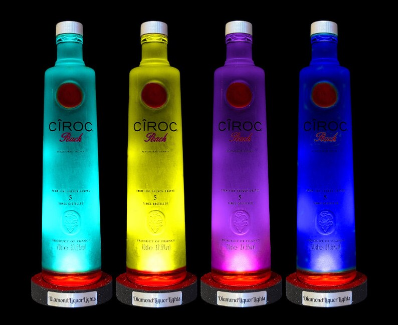 Ciroc Peach Vodka Multicolour LED Bottle Lamp Bottle Light Etsy