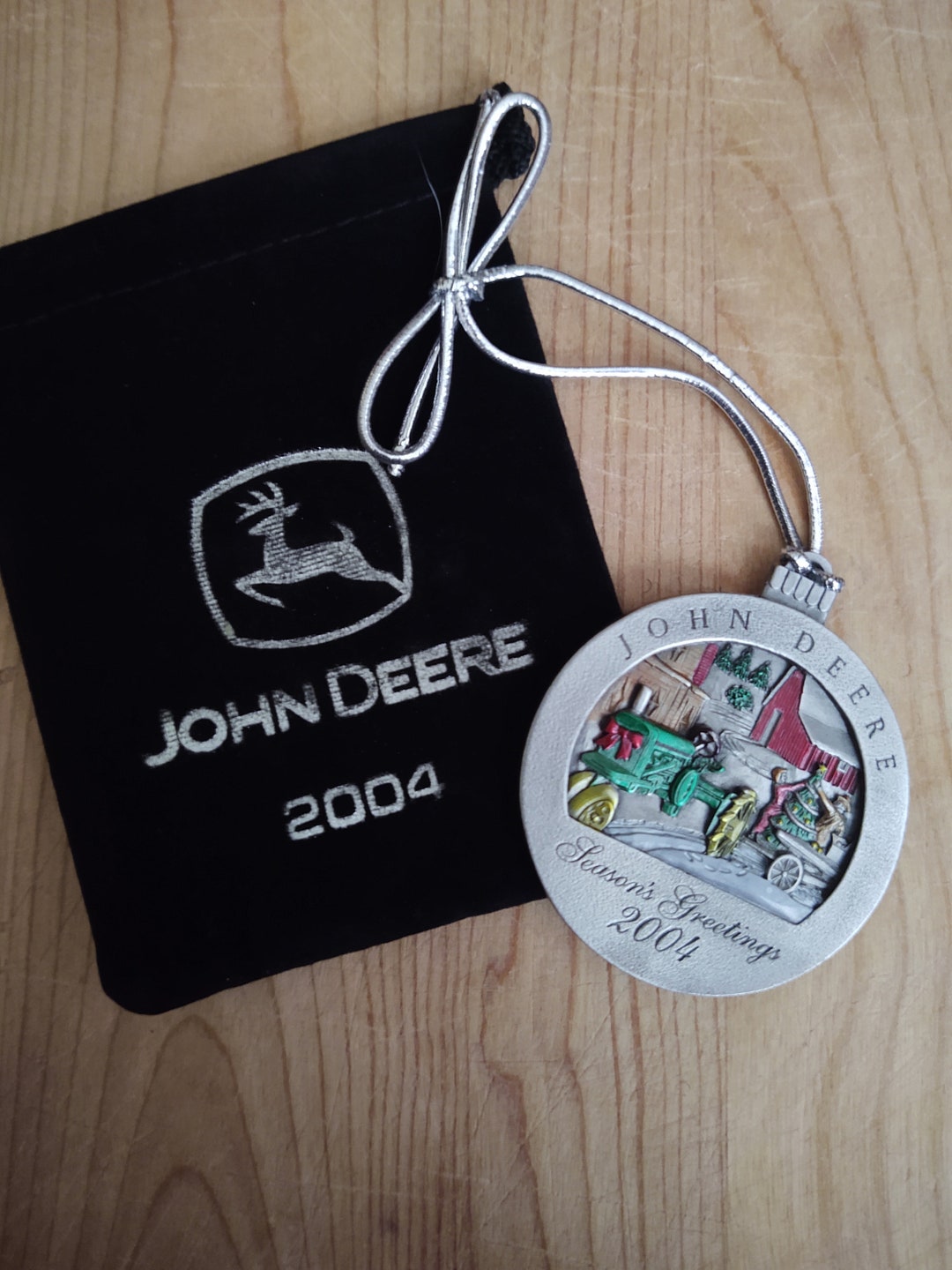 John Deere Pewter Ornament Etsy