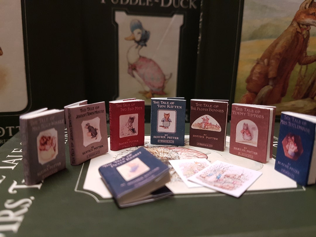 1.12 Scale Miniature Vintage Peter Rabbit Bookset. A Mix of 8 of Books ...