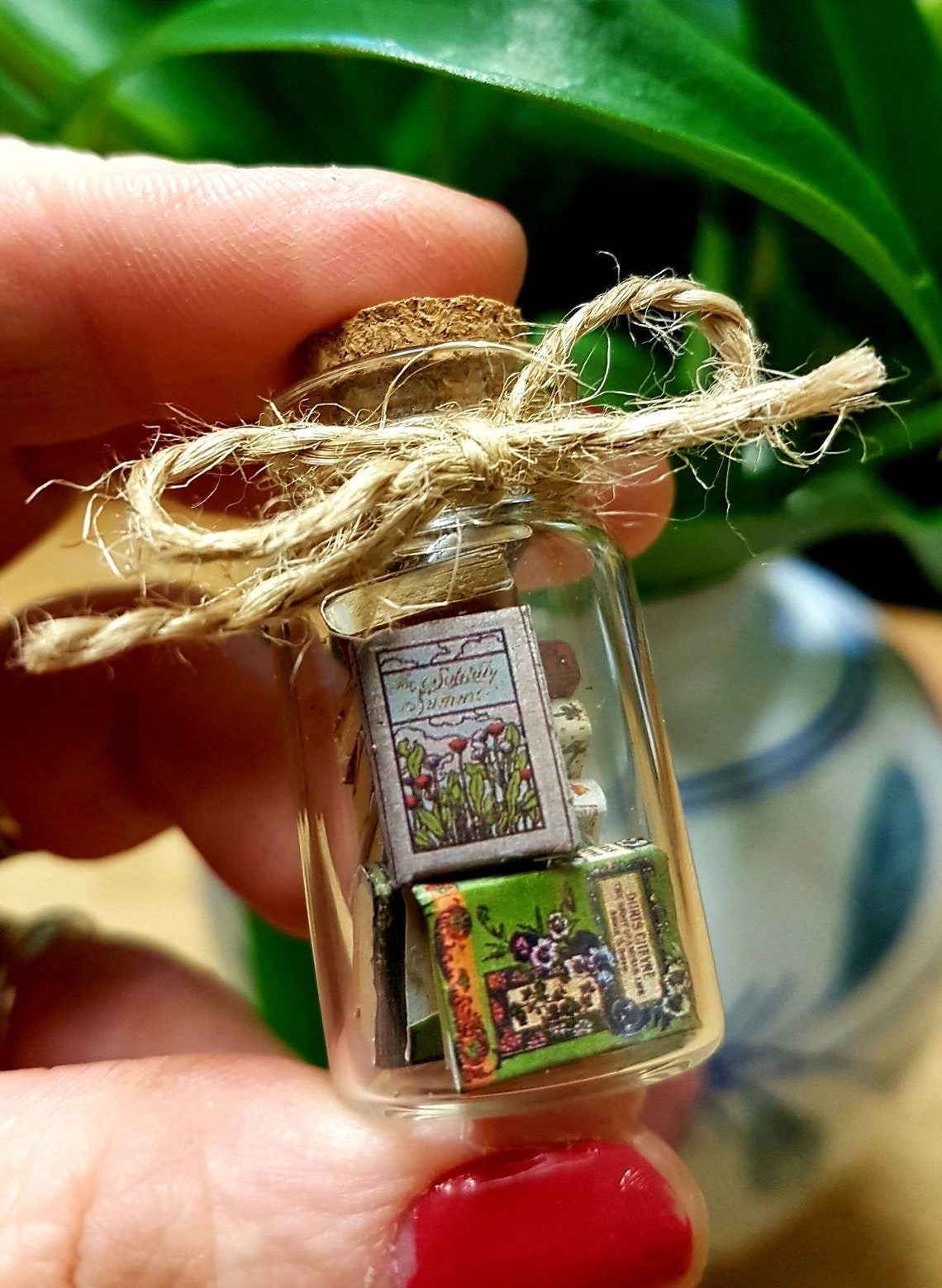 Tiny Books in a Bottle Vial With 124 Scale Vintage Etsy