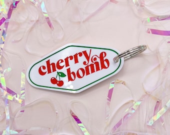Cherry Bomb Motel Keychain - Retro Inspired Motel Keychain