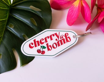 Cherry Bomb Motel Keychain - Retro Inspired Motel Keychain