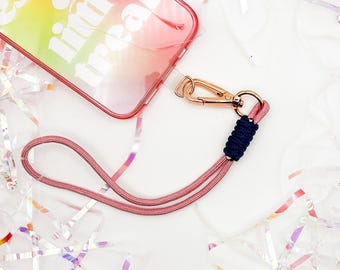 Polsbandje in ROSÉ | Paracord-telefoonarmband | Handsfree-sleutelhanger | Polsbandje