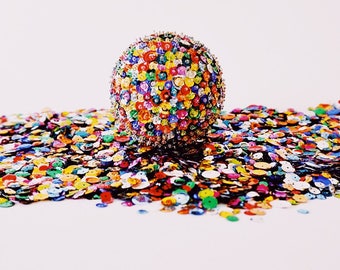 Rainbow Sequin Ornament - The Party Ball - Handmade Vintage Inspired Holiday Ornament