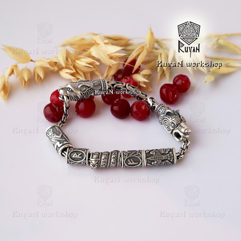 Eagle Lynx Vikings Bracelet Ravens bracelet Wolves bracelet RuyaNbeads Bracelet Charm Bracelet