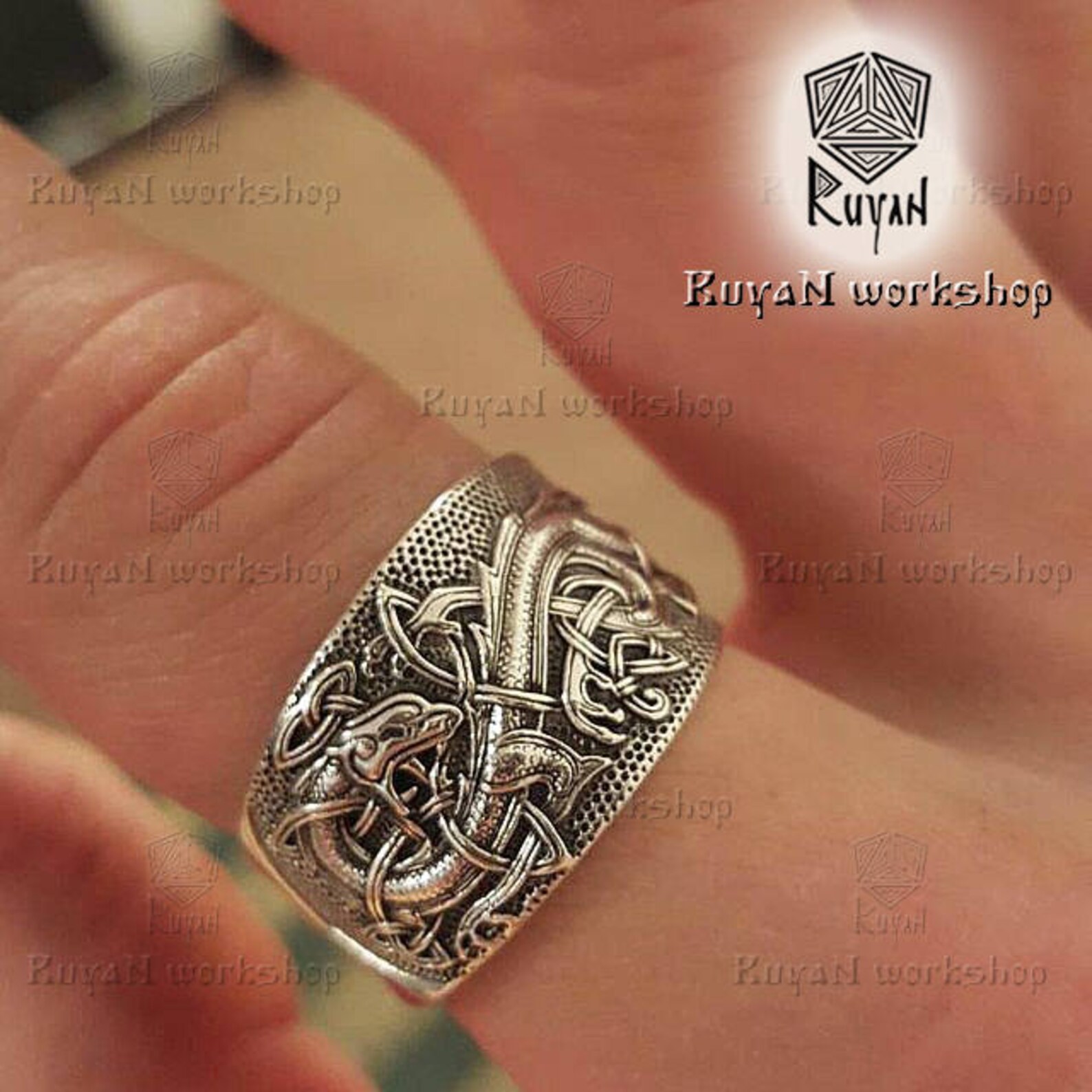 Celtic Dragons Ring. Jörmungandr Ring. Norse Viking Dragon. Etsy