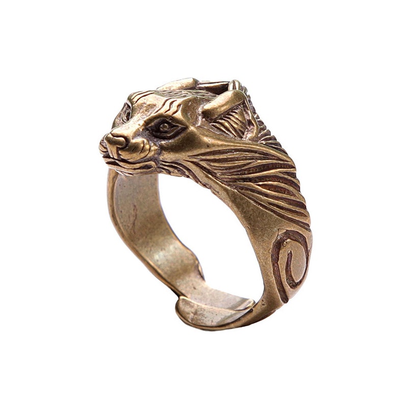 Lynx ring. Bobcat ring Lynx head ring. Cat ring. Lynx Head Etsy