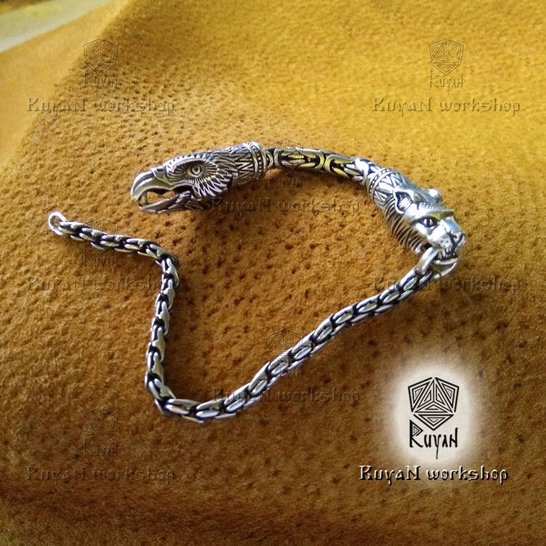 Eagle Lynx Vikings Bracelet Ravens bracelet Wolves bracelet RuyaNbeads Bracelet Charm Bracelet