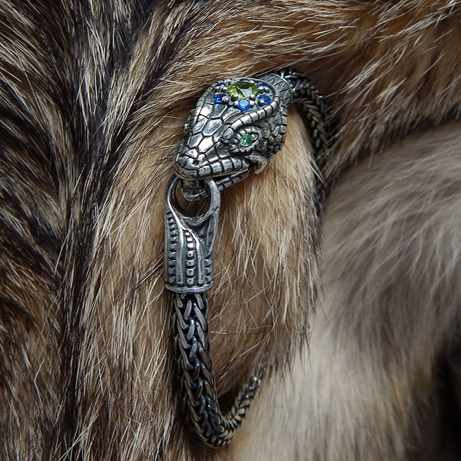 Viking bracelet with Snake head. Traditional Vikings weave Etsy