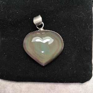 Obsidian Pendant Heavenly Eye Heart 8
