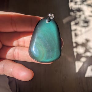Celestial Eye Obsidian Pendant, B+ quality 4