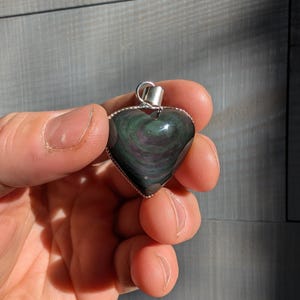 Obsidian Pendant Celestial Eye Heart Declassified 7