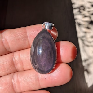 Braided Celestial Eye Obsidian Pendant 8