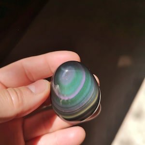 Double-sided Celestial Eye Obsidian Pebble 10