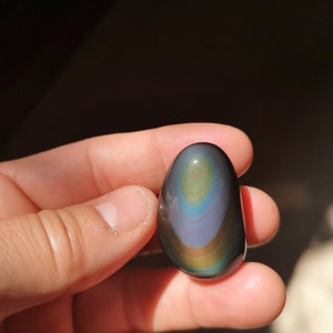 Double-sided Celestial Eye Obsidian Pebble 5
