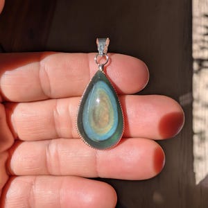 Braided Celestial Eye Obsidian Pendant 33