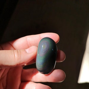 Double-sided Celestial Eye Obsidian Pebble 22