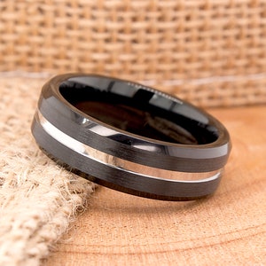 Cobalt Ring, Cobalt Wedding Band, Black Cobalt Ring, Mens Wedding Band, Womens Wedding Band, 7mm Cobalt Ring, Personalized Ring