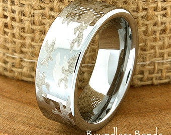 Camouflage Wedding Band, Men's Tungsten Ring, Tungsten Ring, Men's Tungsten Band, Tungsten Wedding Ring, Men's Ring, Tungsten, Silver Ring