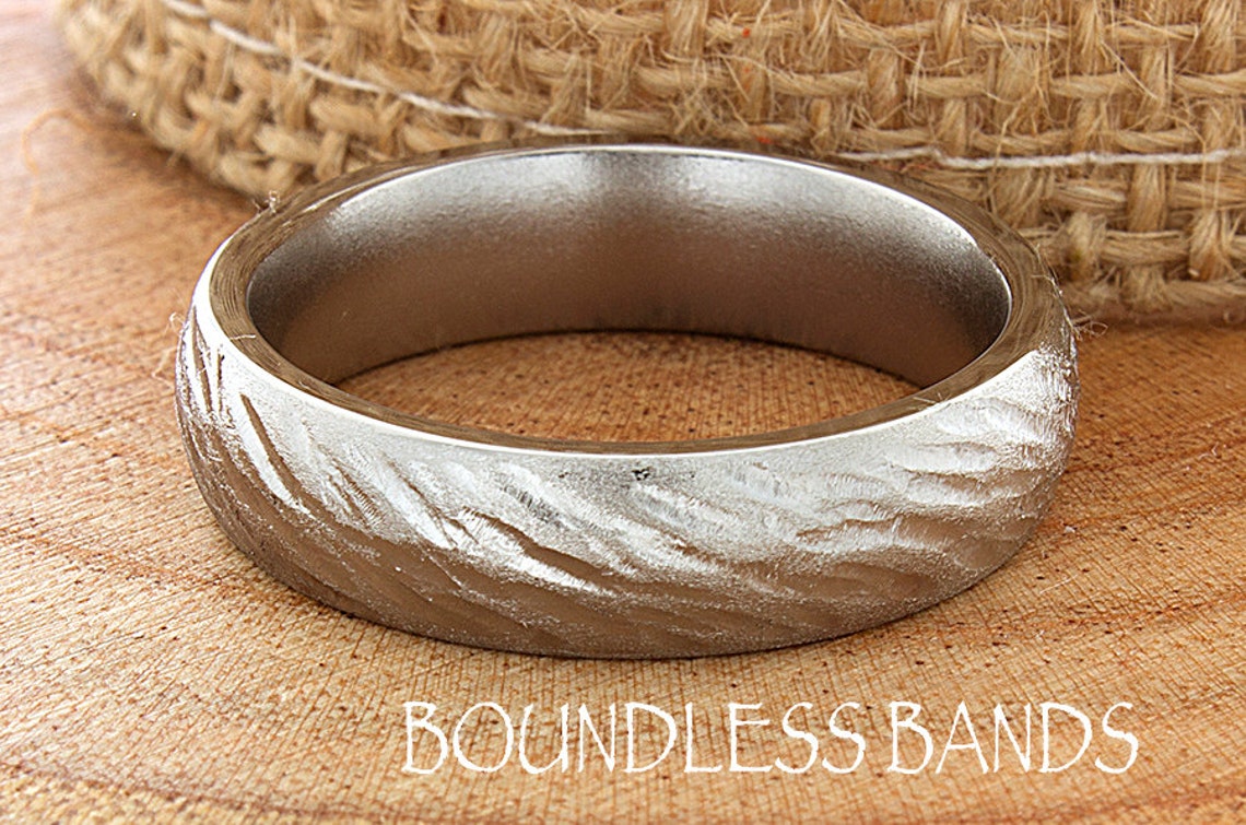 Titanium Ring Comfort Fit Custom Engraving Wedding Band Engagement ...