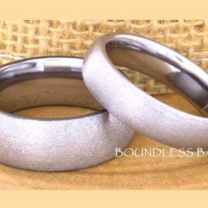 Tungsten Wedding Ring Matching Wedding Ring Dome Brushed Men Women Wedding Band Custom Engraved Any Design Couple Wedding Band 6mm 8mm Ring