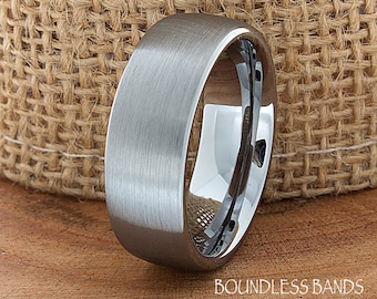 Tungsten Ring, Men's Tungsten Wedding Band, Men's Tungsten Ring, Tungsten Band, Tungsten, Men's Tungsten, Dome Brushed, Men's Ring, 8mm