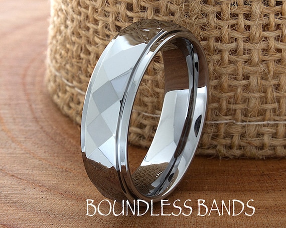 Diamond cut hotsell tungsten ring