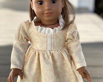 Handcrafted Historic Cotton Dress for 18 inch AG Doll