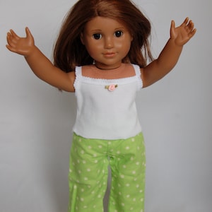 pajamas and camisole for your 18 inch (or American Girl) doll&#39;s summer pjs