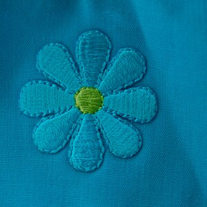 blue flower shorts and crop top for your American Girl or 18 inch doll image 4