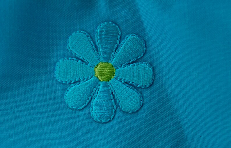 blue flower shorts and crop top for your American Girl or 18 inch doll image 4