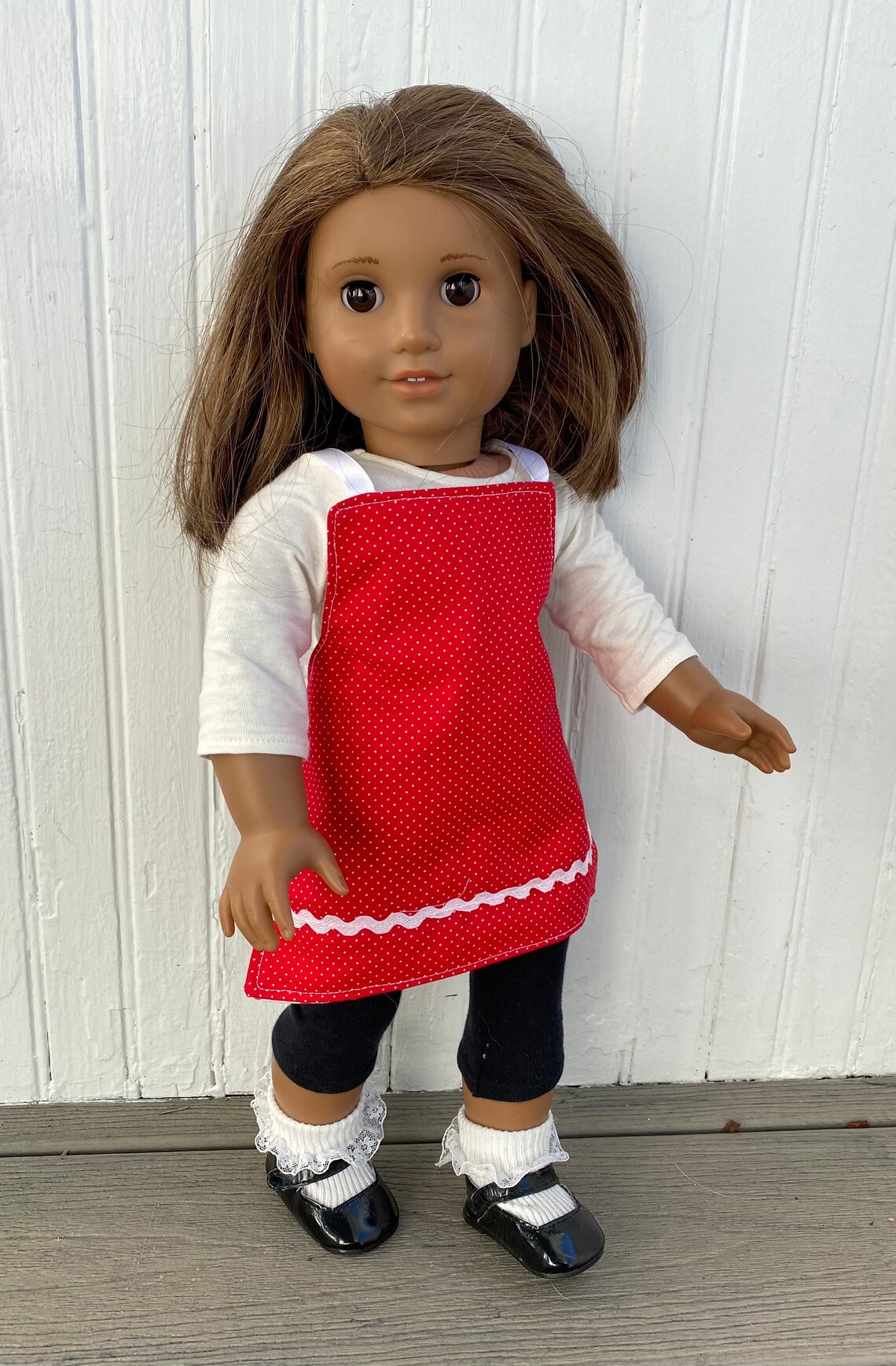 Valentine's Day apron for 18 inch doll Etsy