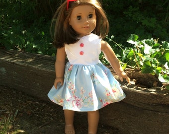 Floral Skirt Doll Dress: Fits 18 Inch Dolls