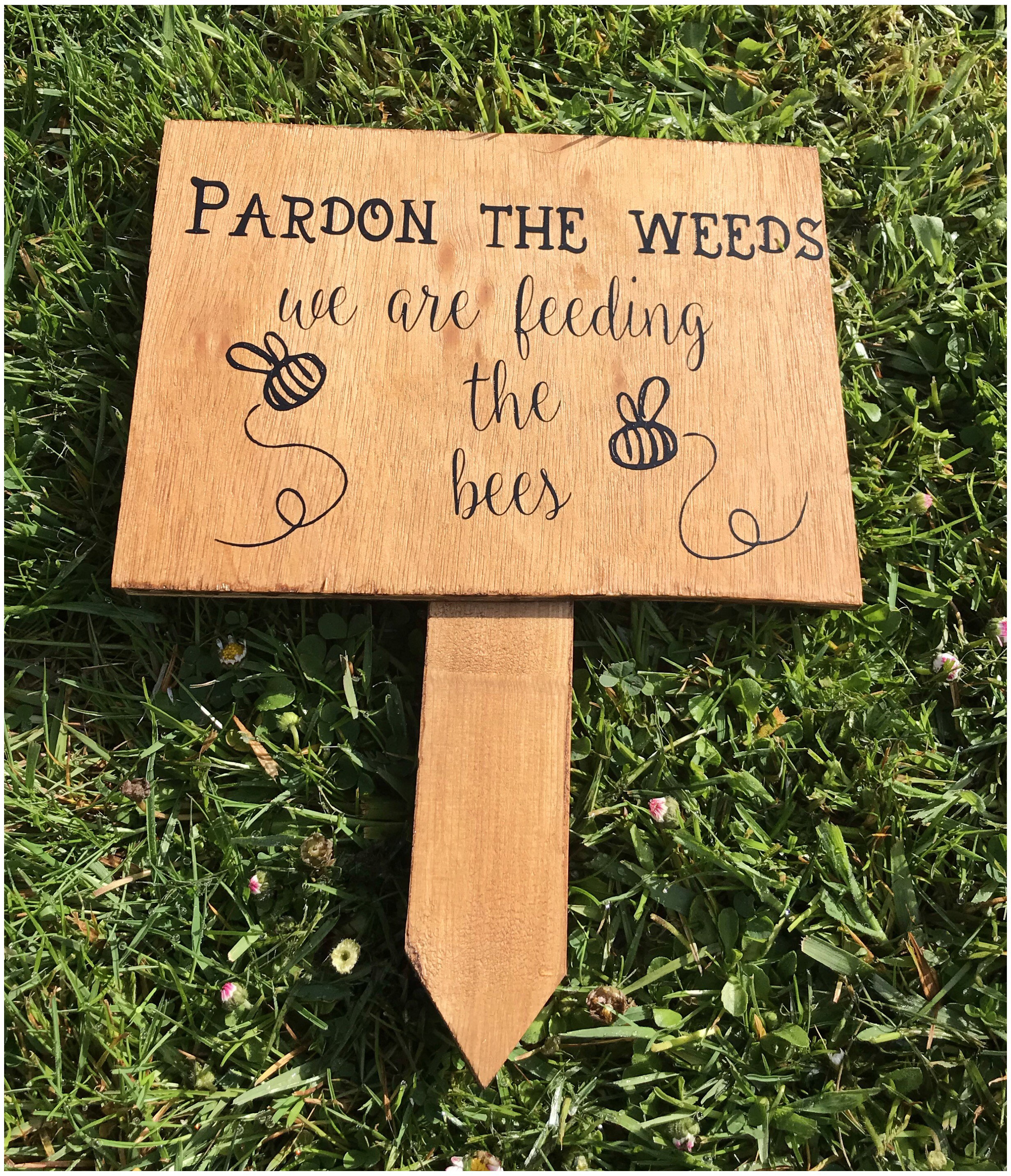 Cartello Da Giardino Divertente "Pardon The Weeds" – 20x30 Cm In Alluminio - 5