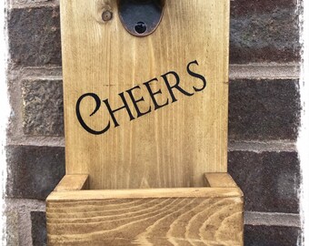Beer bottle top opener,  personalised bar accessories, bar gifts, dad gift for the bar, bottletop remover