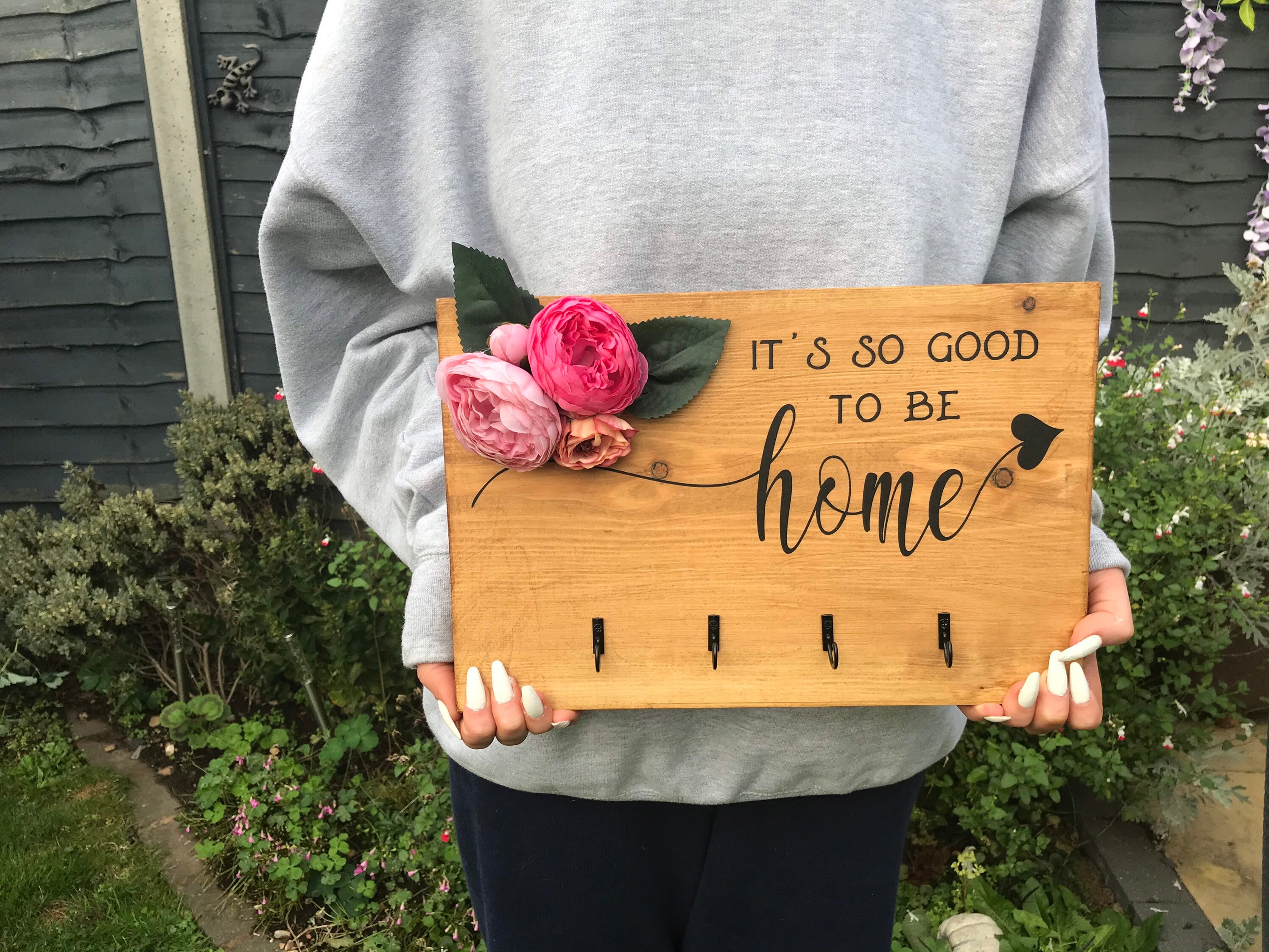 Family key holder its good to be home personalised key Etsy