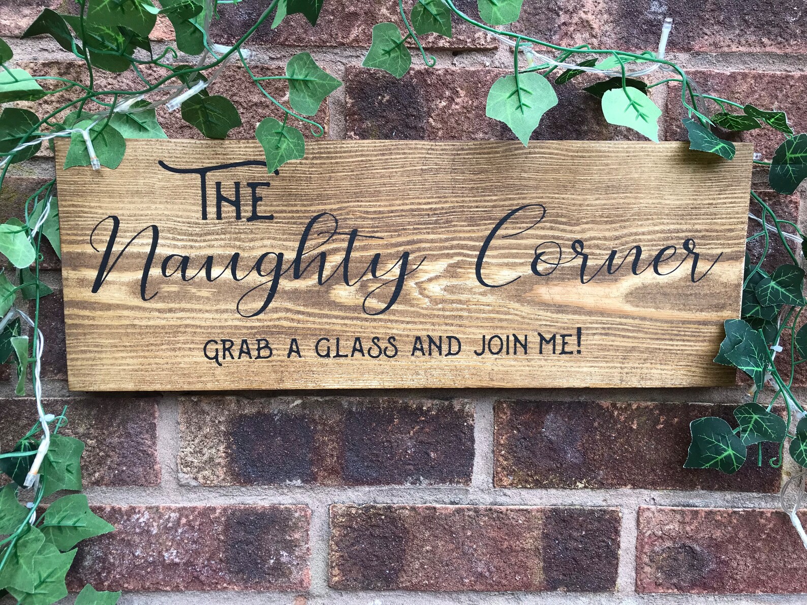 The Naughty Corner Garden Sign Quirky Bar Sign Present for - Etsy UK