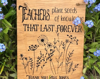 Thank you teacher gift,  end of term gift, end of year gift, plant seeds of knowledge, teachers plant seeds