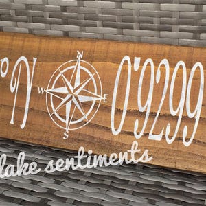 coordinates sign, New home gift, where we live sign, personalised home sign, longitude and latitude sign. our special place, Valentines gift