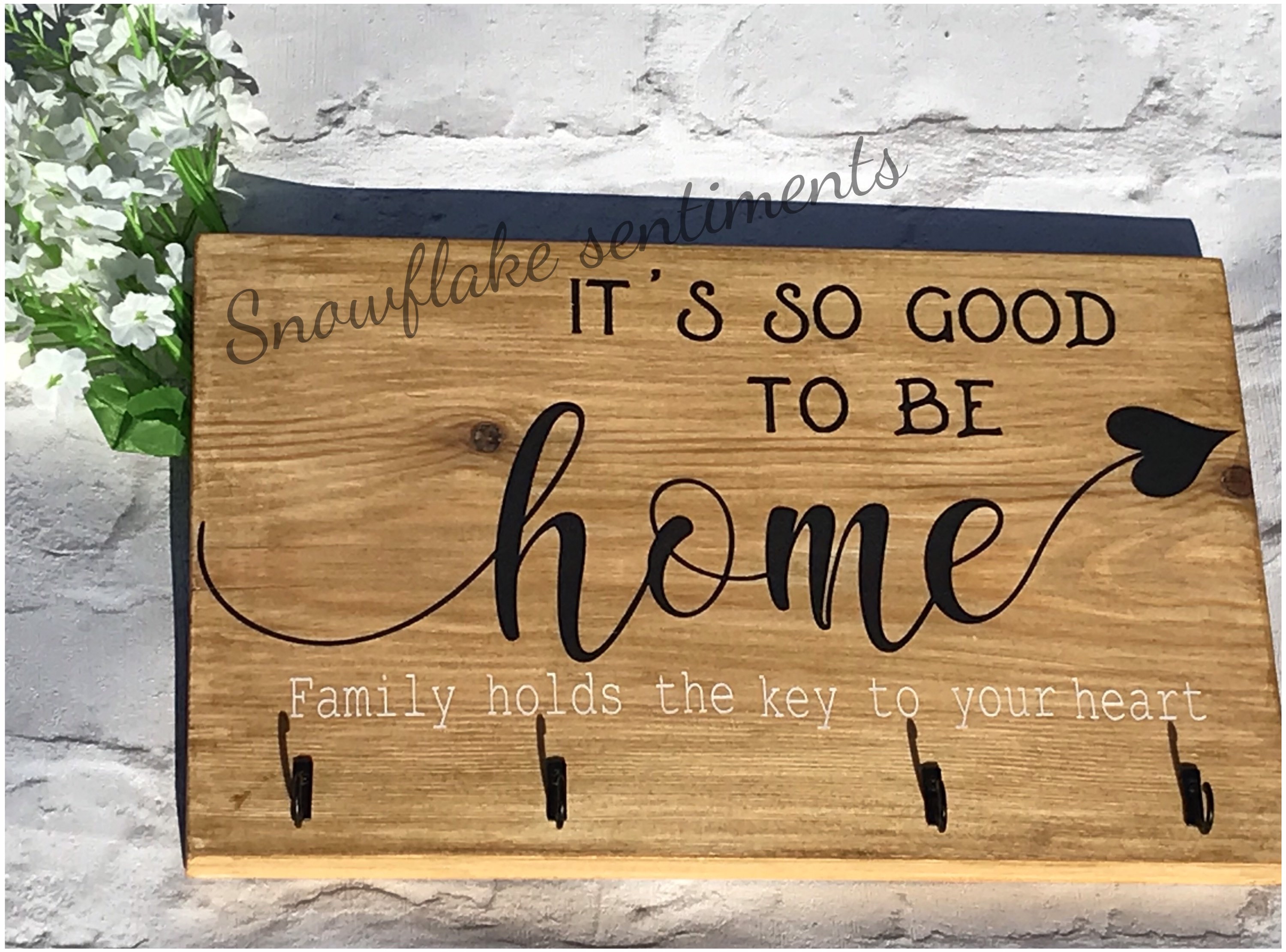 Family Key Holder, Personalised House Key Hooks, It’s so Good to Be ...